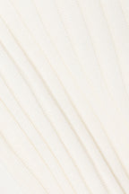 calça tricô canelada reta off white mykonos