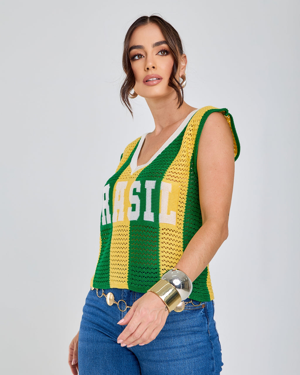 regata tricot arena brasil copa 2026 + frete grátis