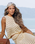 conjunto modal tricot creme brisa