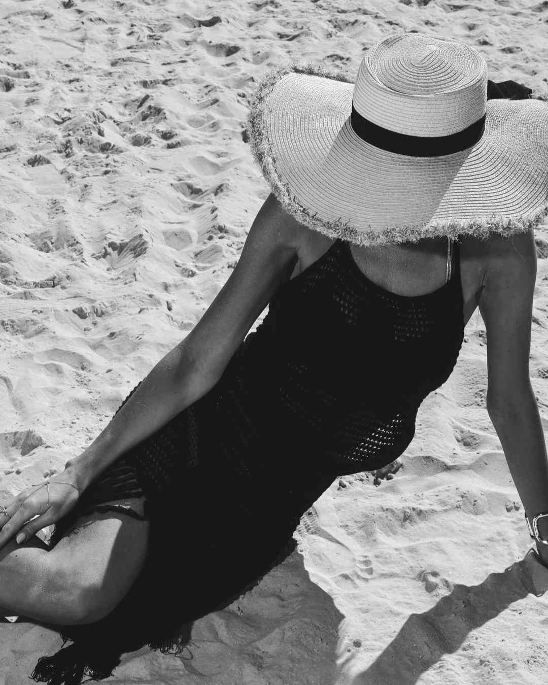 saída de praia tricot preto trancoso