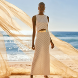 conjunto modal tricot areia brisa