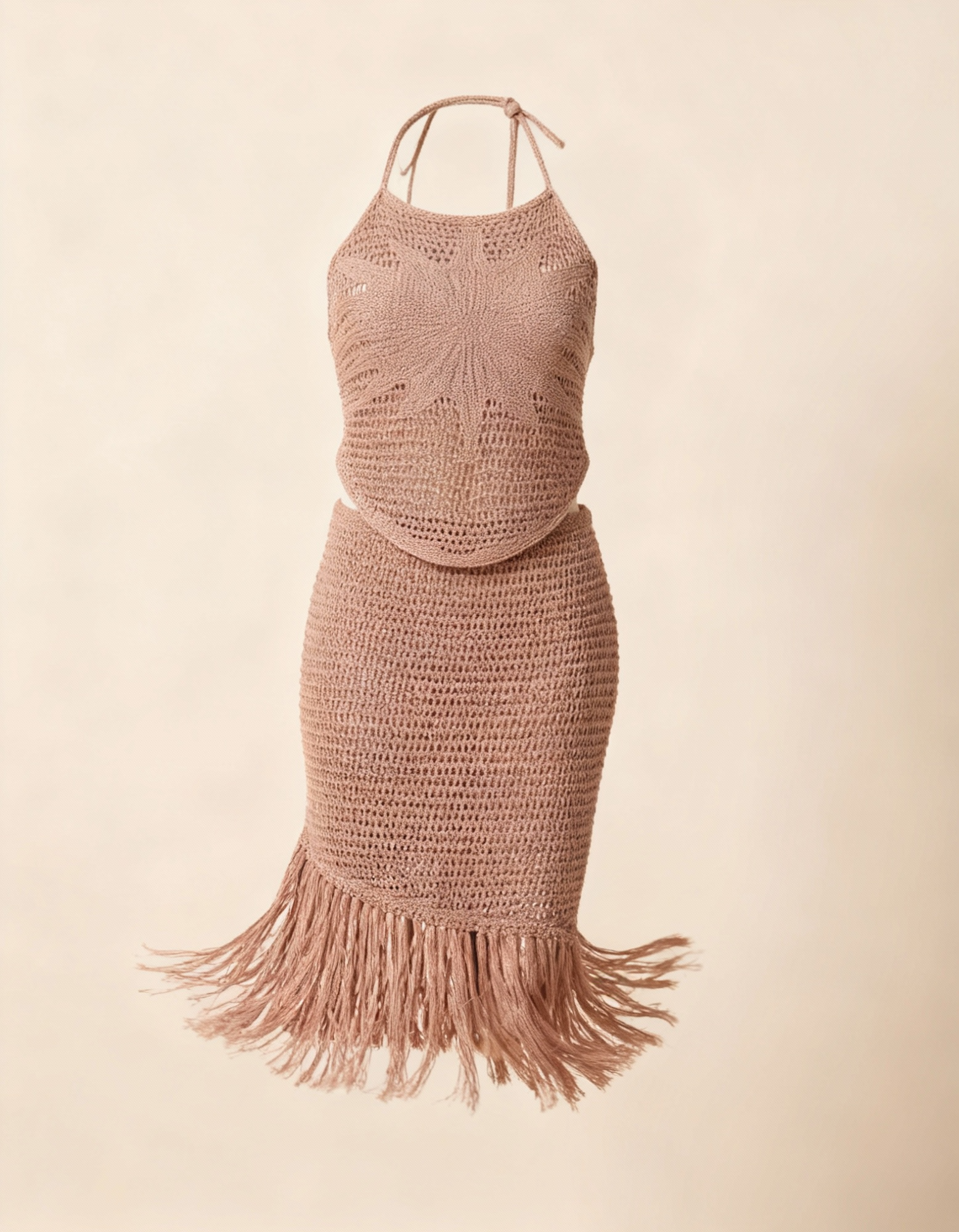 saída de praia tricot marrom trancoso