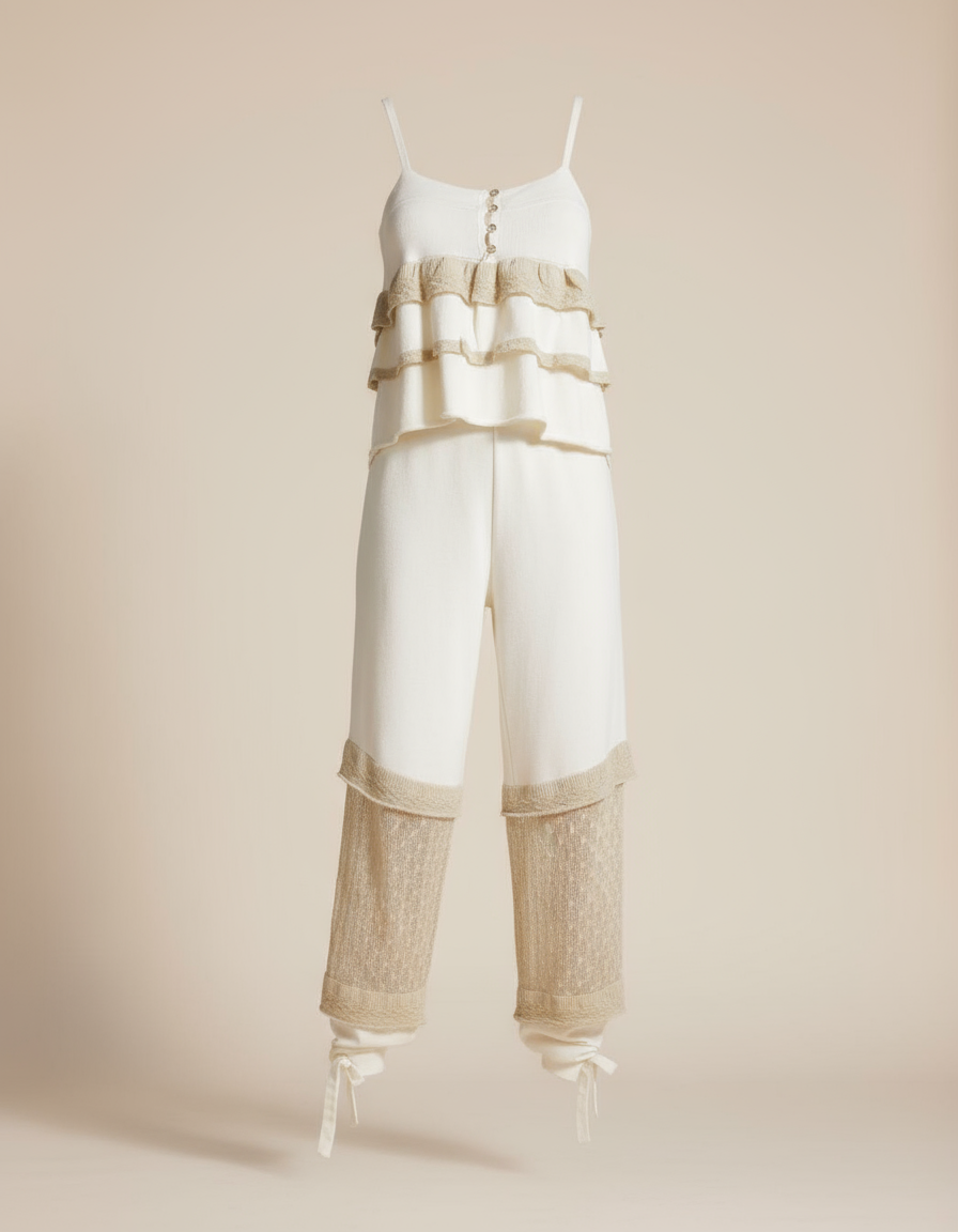 conjunto tricot off white st. tropez